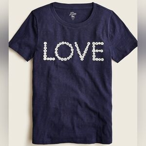 NWT J. Crew Flower Love Crewneck T-shirt